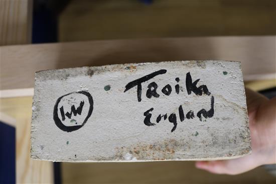 A large Troika pottery vase